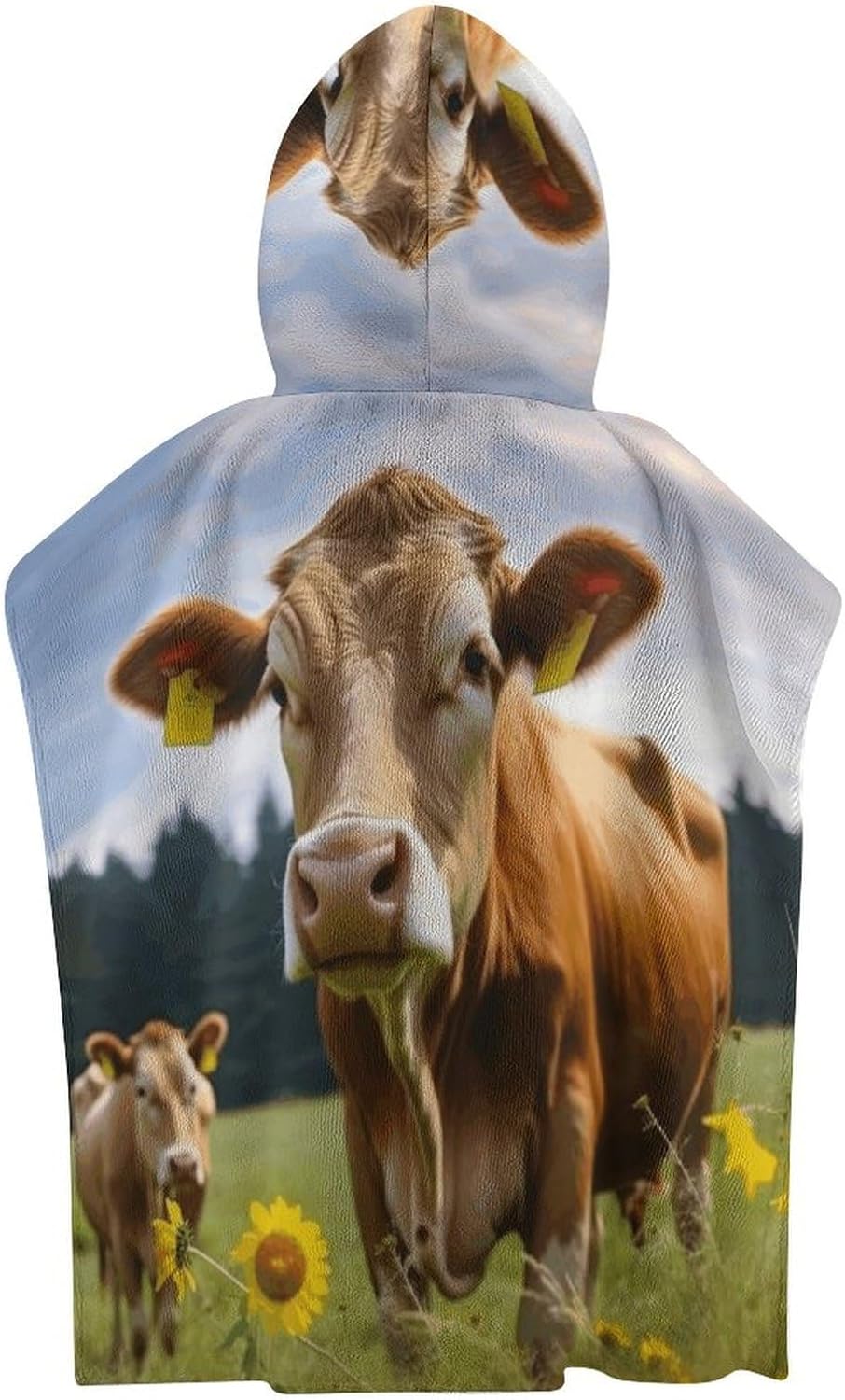 Animal Print Kids Hooded Bath Towel for Boys Girls