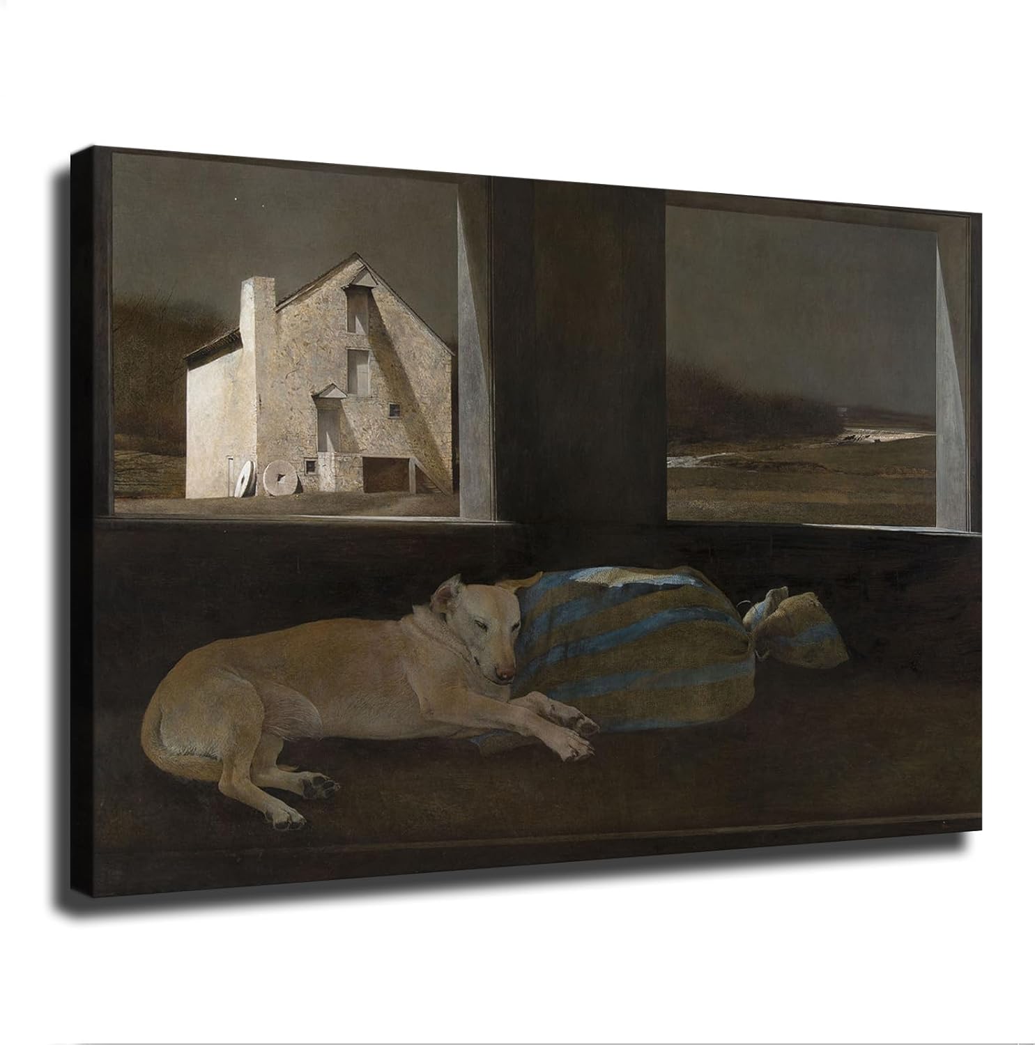 Night Sleeper By Andrew Wyeth Framed Canvas Poster 24x36