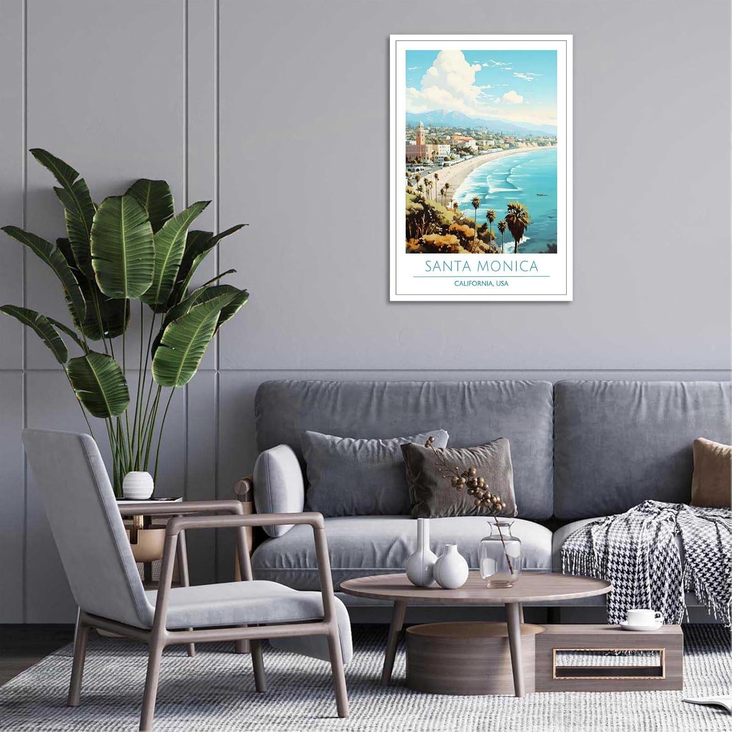 Santa Monica Coast Poster 24x36in Unframed