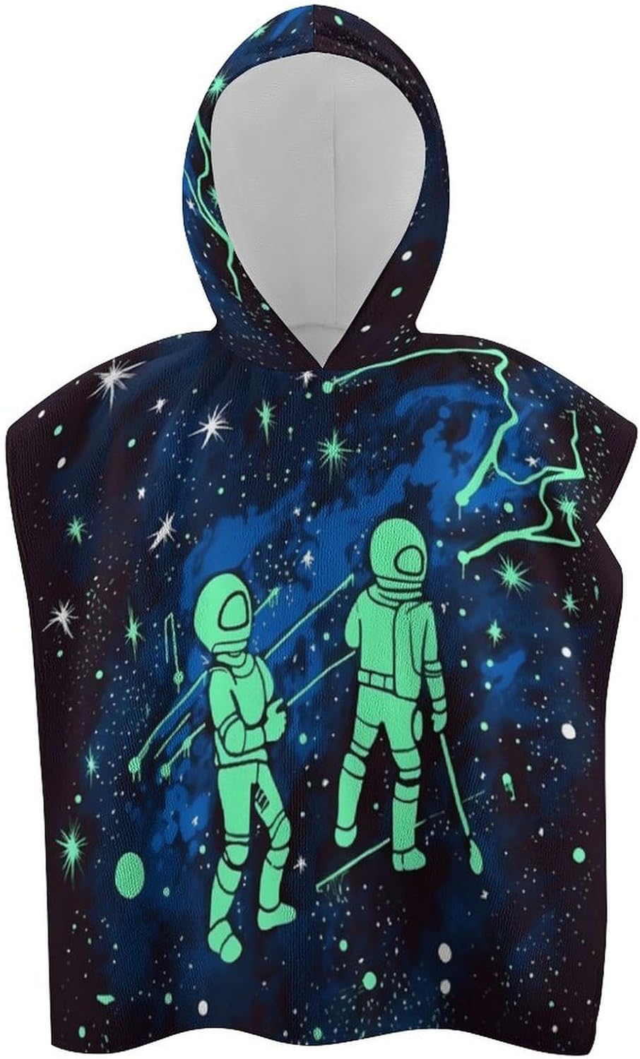 Glow in The Dark Kids Hooded Towel Poncho 1