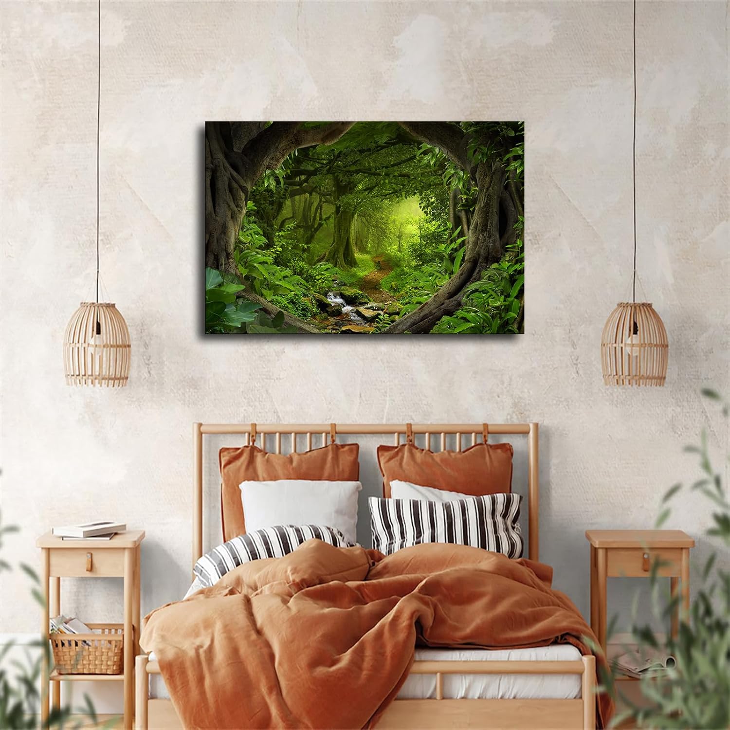 Beautiful Magical Fairy Forest Landscape Poster Canvas Wall Art