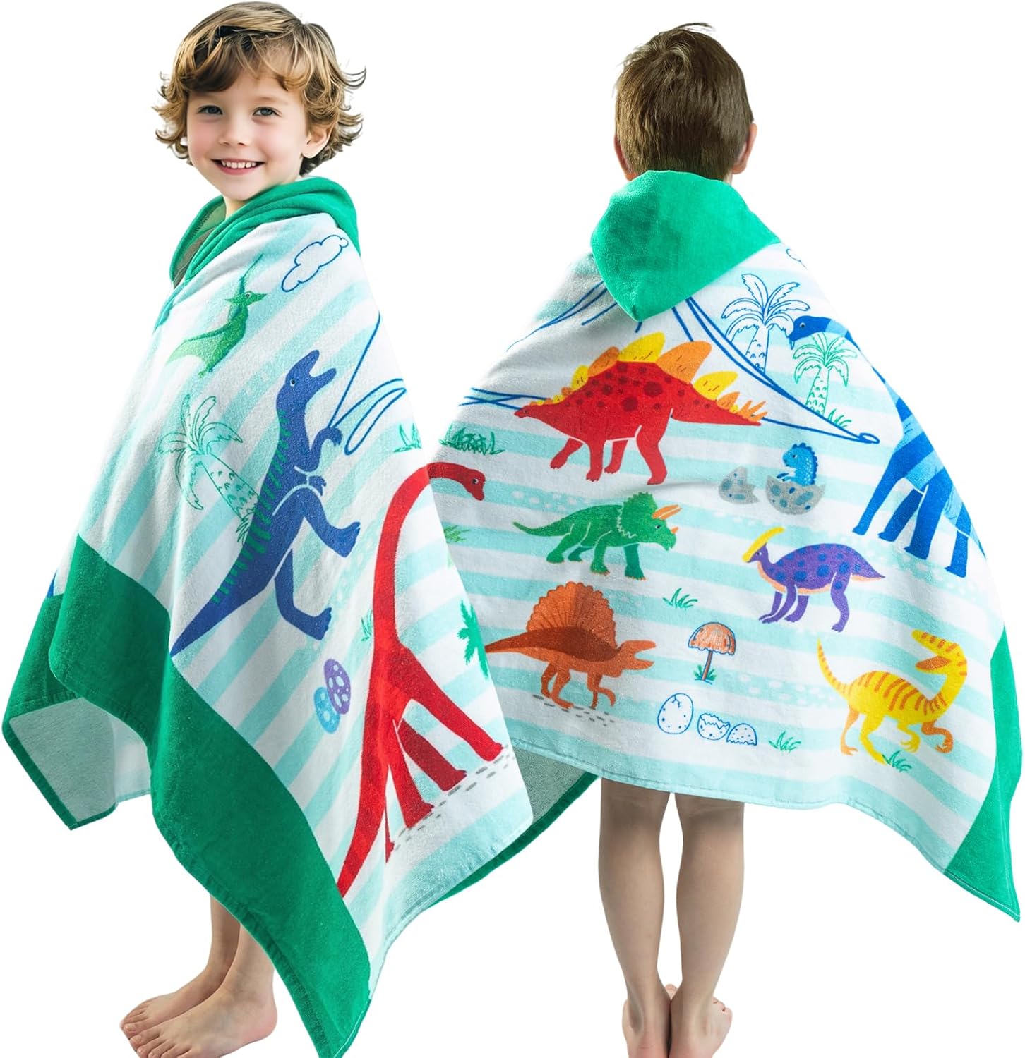 100 Cotton Dinosaur Hooded Towel for Kids