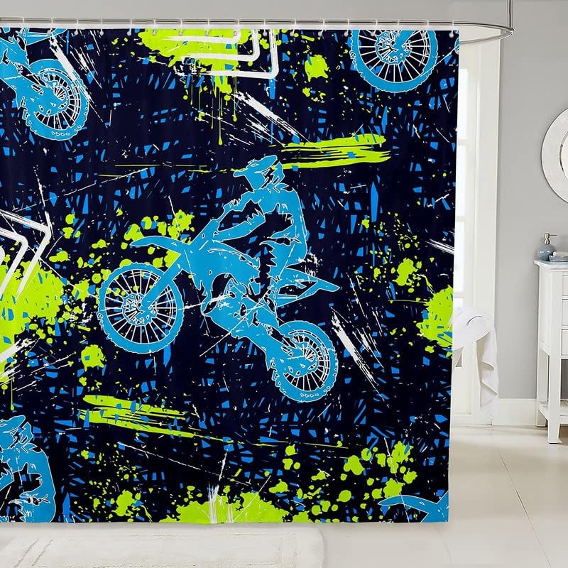 Feelyou Dirt Bike Kids Shower Curtain