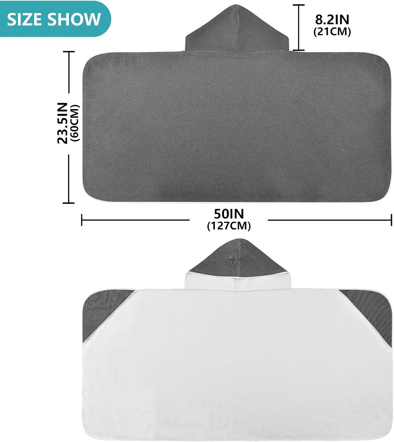 Xigua Dark Kids Hooded Towel 50x235in 1