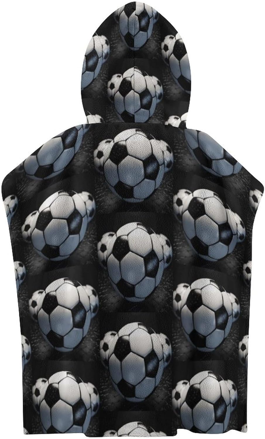 Kids Soccer Ball Printed Hooded Bath Towel