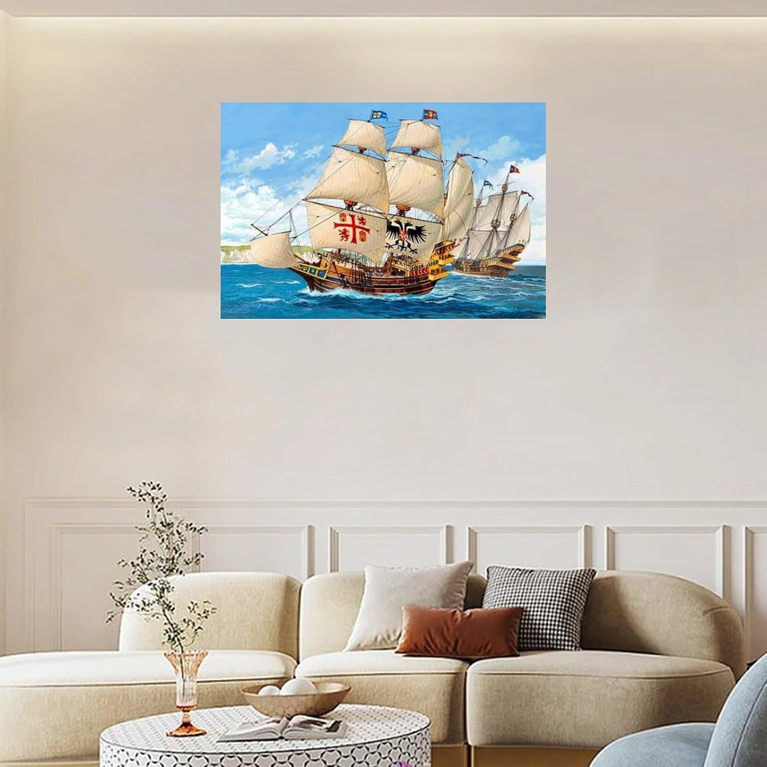 17th Century Spanish Sailing Ship Canvas Poster 30x20in