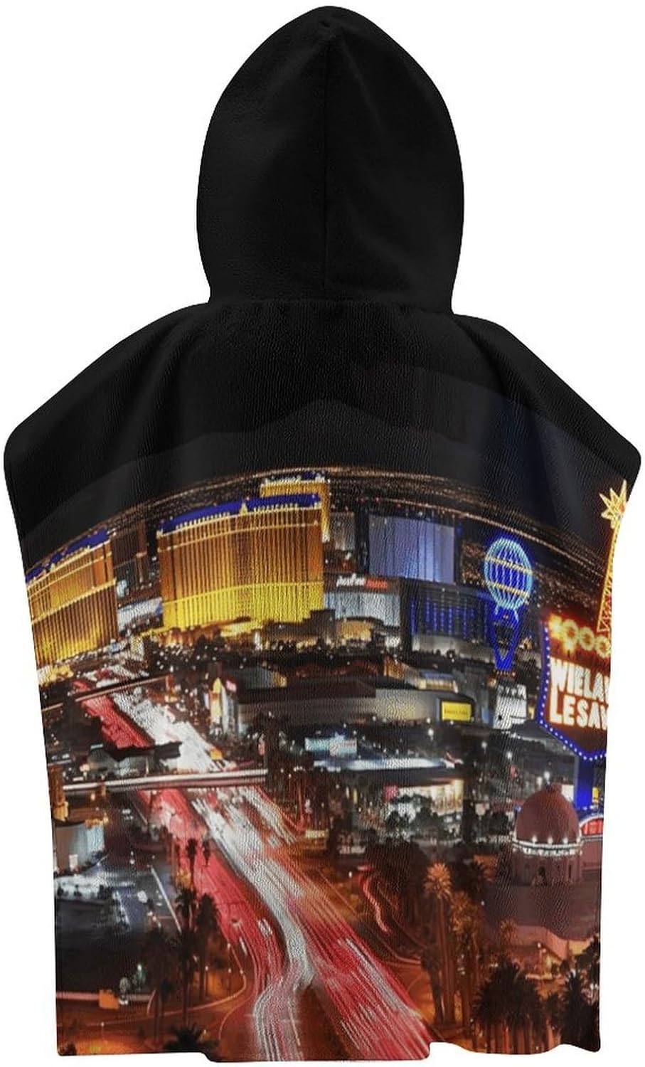 Kids Bath Towel with Las Vegas Night City Print