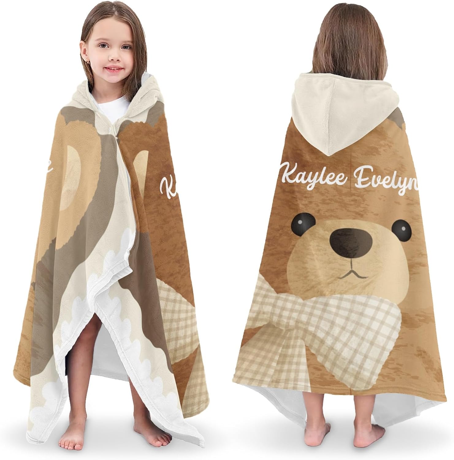 Deven Cute Cartoon Hooded Bath Towel for Kids