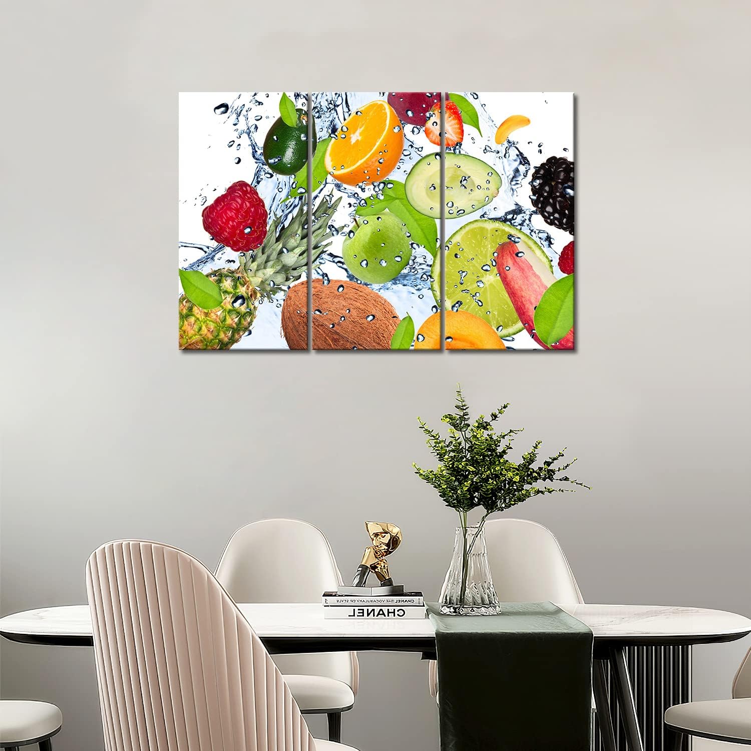 Colorful Fruit Wall Art 3 Panel Canvas Print