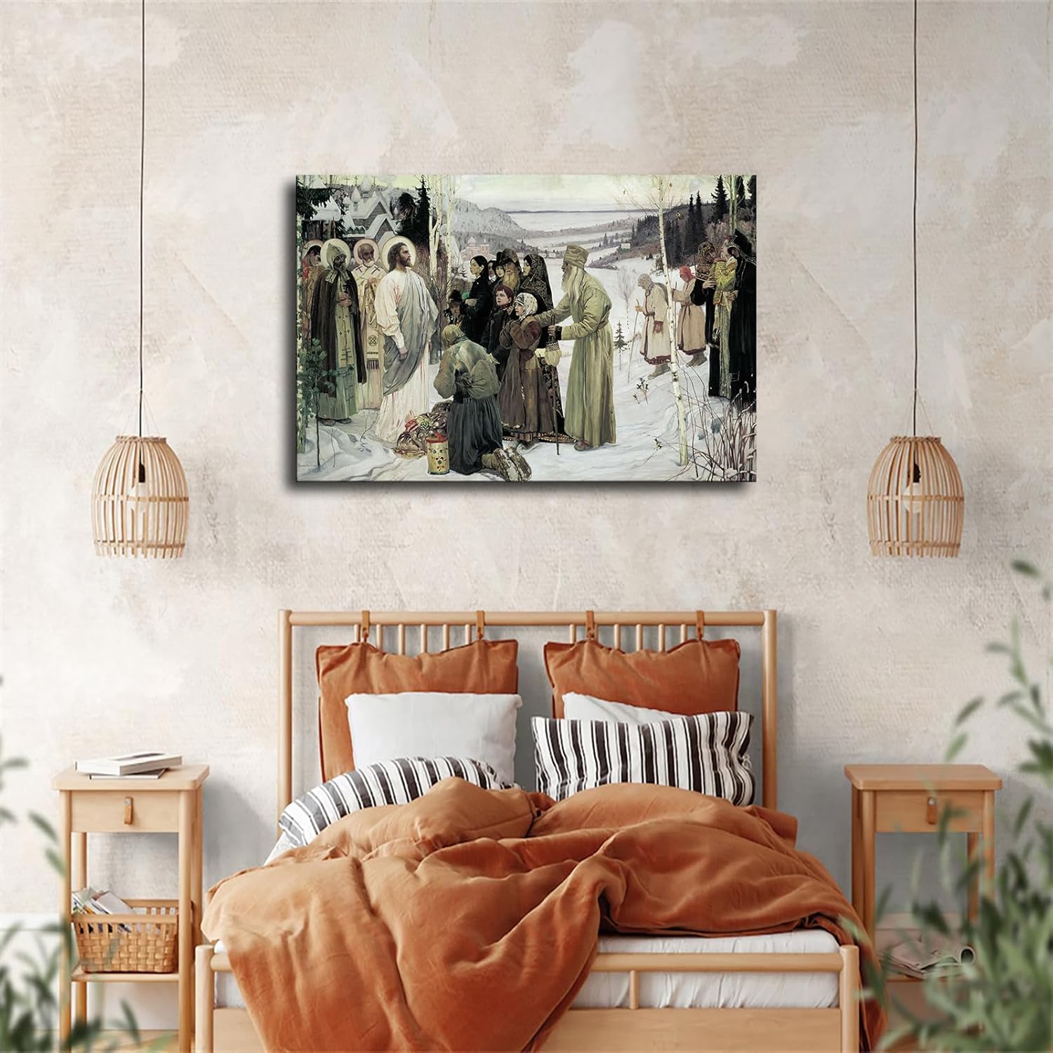 Holy Rus By Mikhail Nesterov Framed Poster 20x30inch Wall Art
