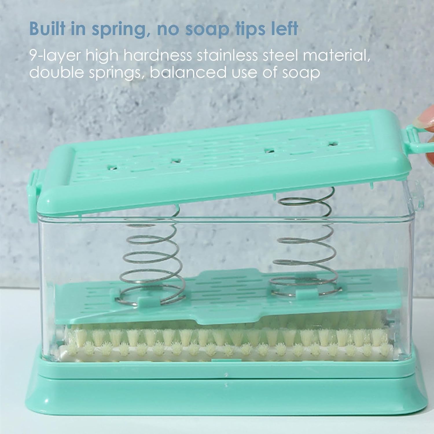 Syanus Foaming Soap Dispenser with Brush and Drainage