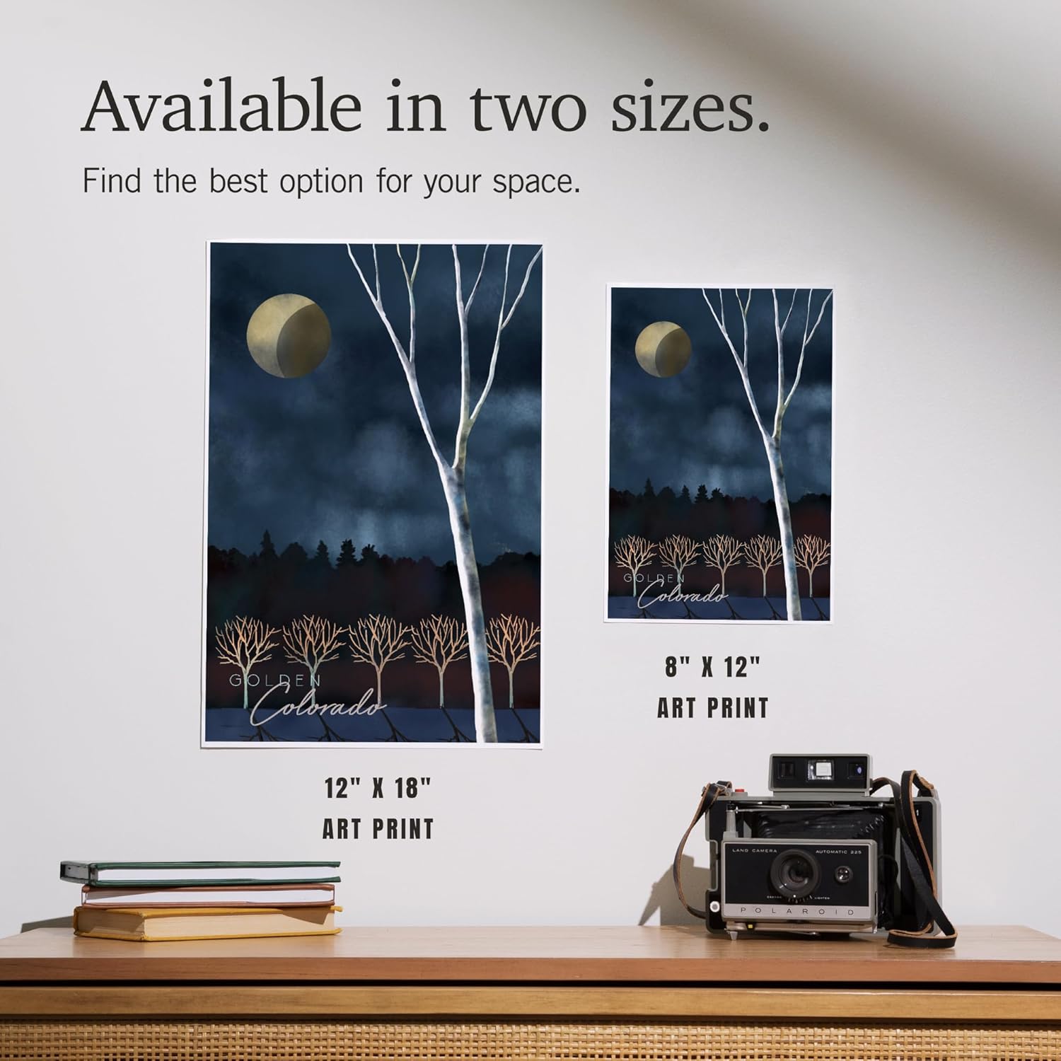 Lantern Press 8x12 Art Print Winter Night Sky