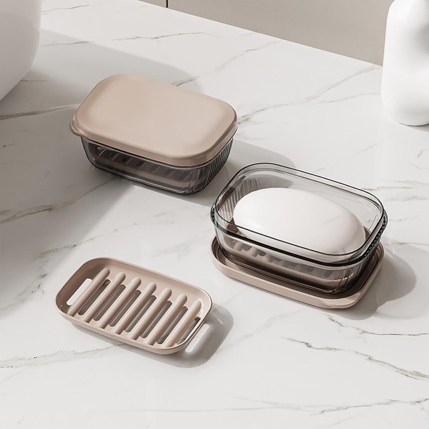 Travel Soap Case with Leakproof Lid and Drainage Tray