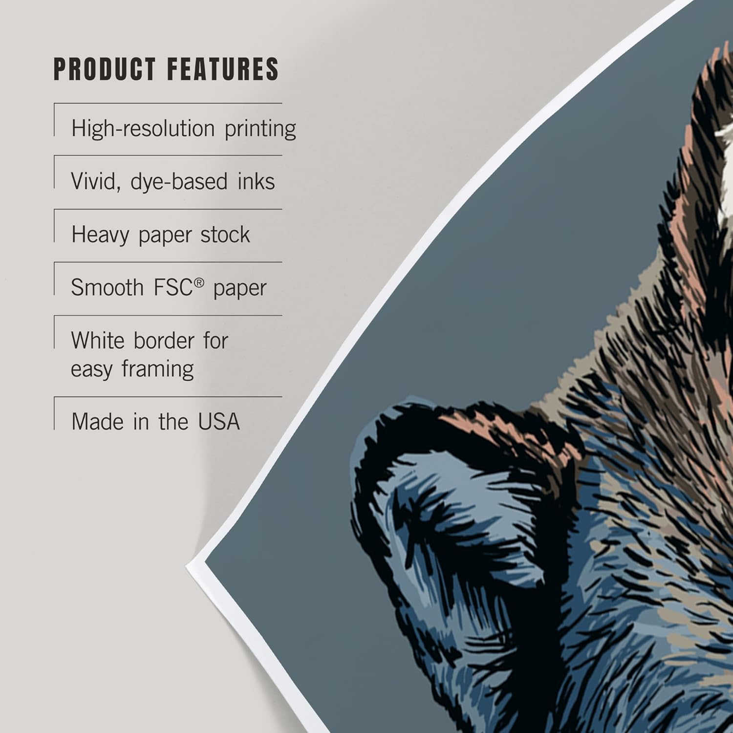 Lantern Press 8x12 Wolf Art Print Montana Big Sky
