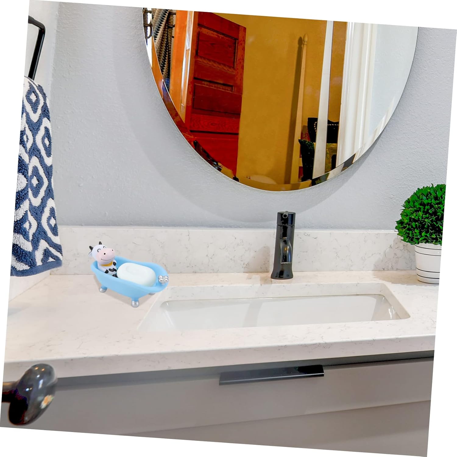 HEALLILY Cartoon Soap Holder Bathroom Soap Dish Animal Soap Case