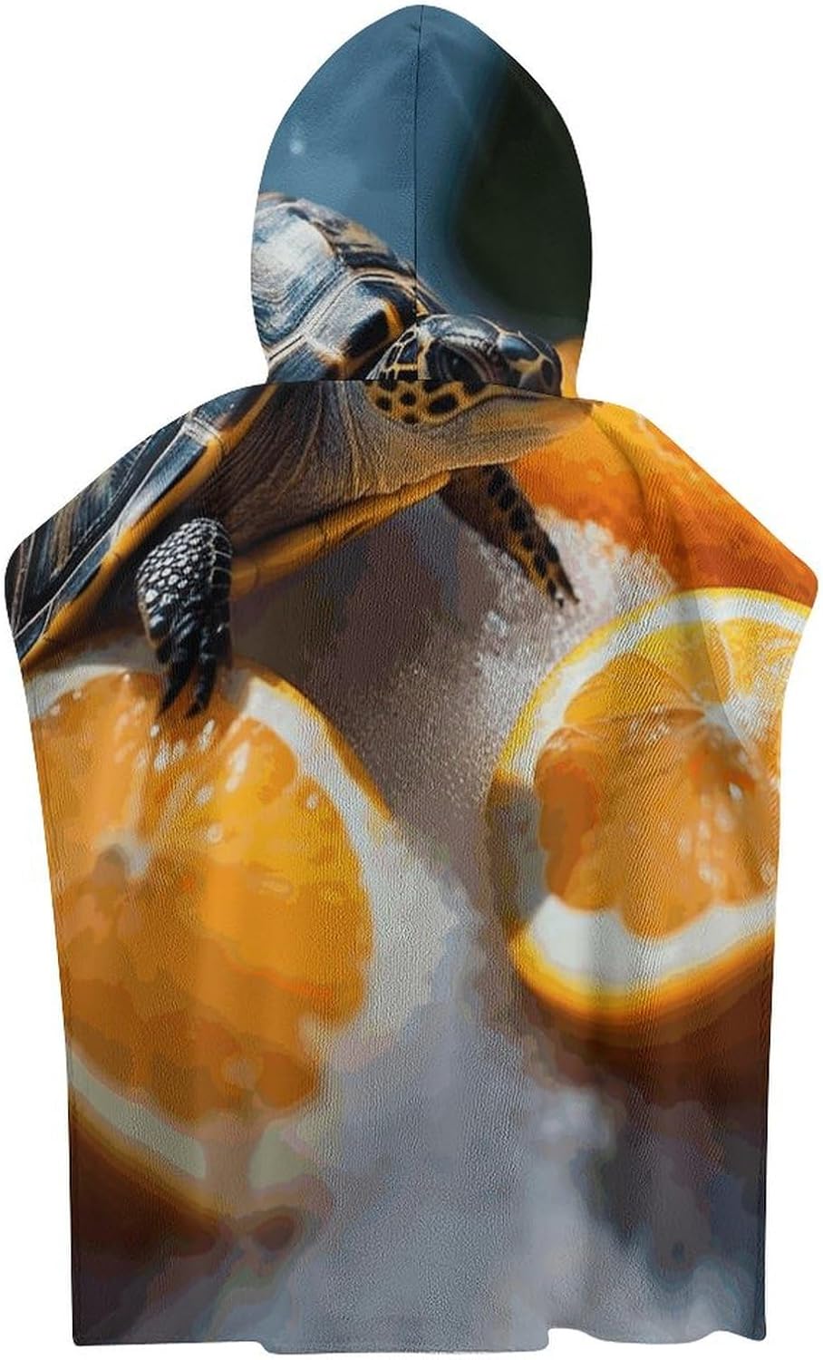 Kids Hooded Beach Towel with Turtles Design