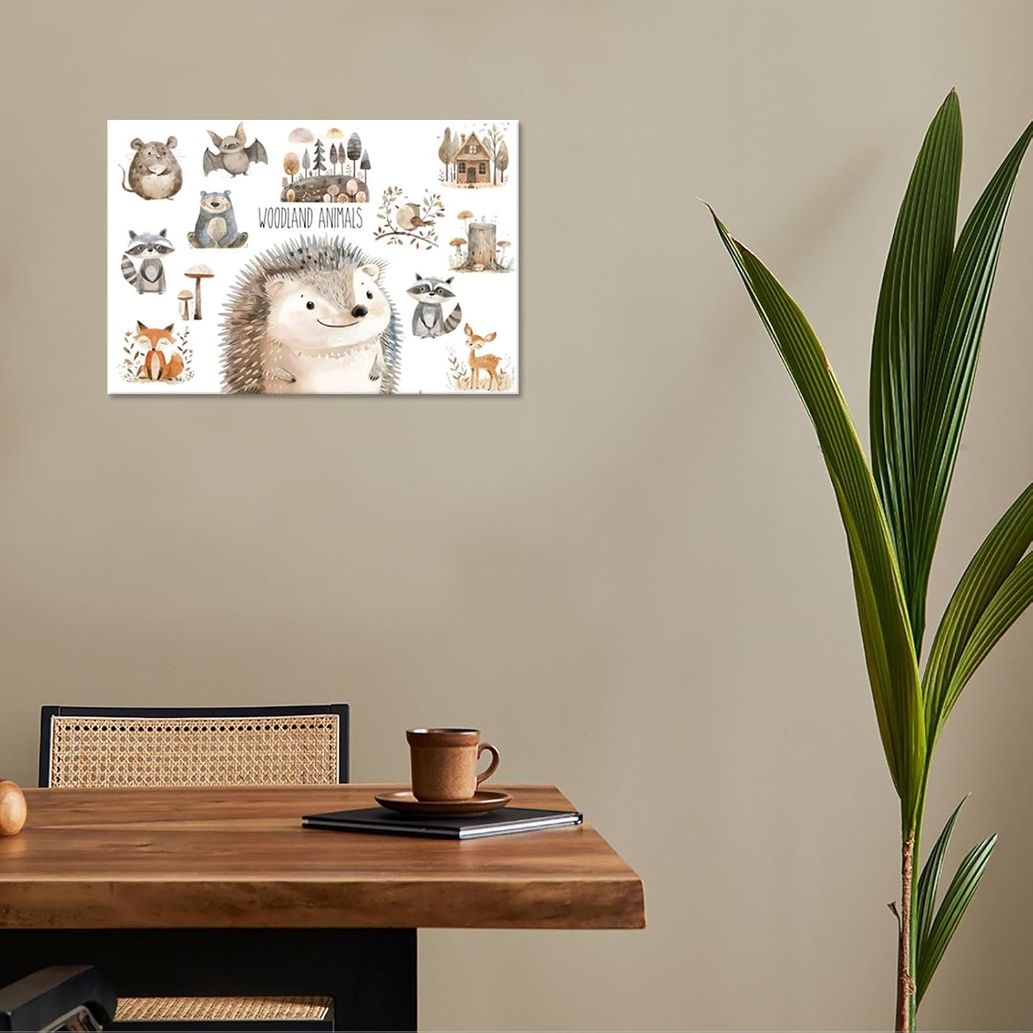 Woodland Animal Education Science Posters Framed 12x16in