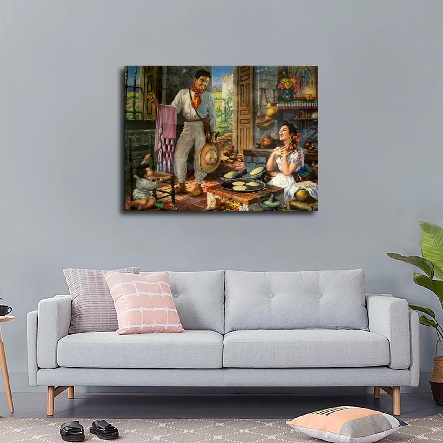 Mexican Folk Art HD Wall Art Poster 12x16 Inch Canvas Print