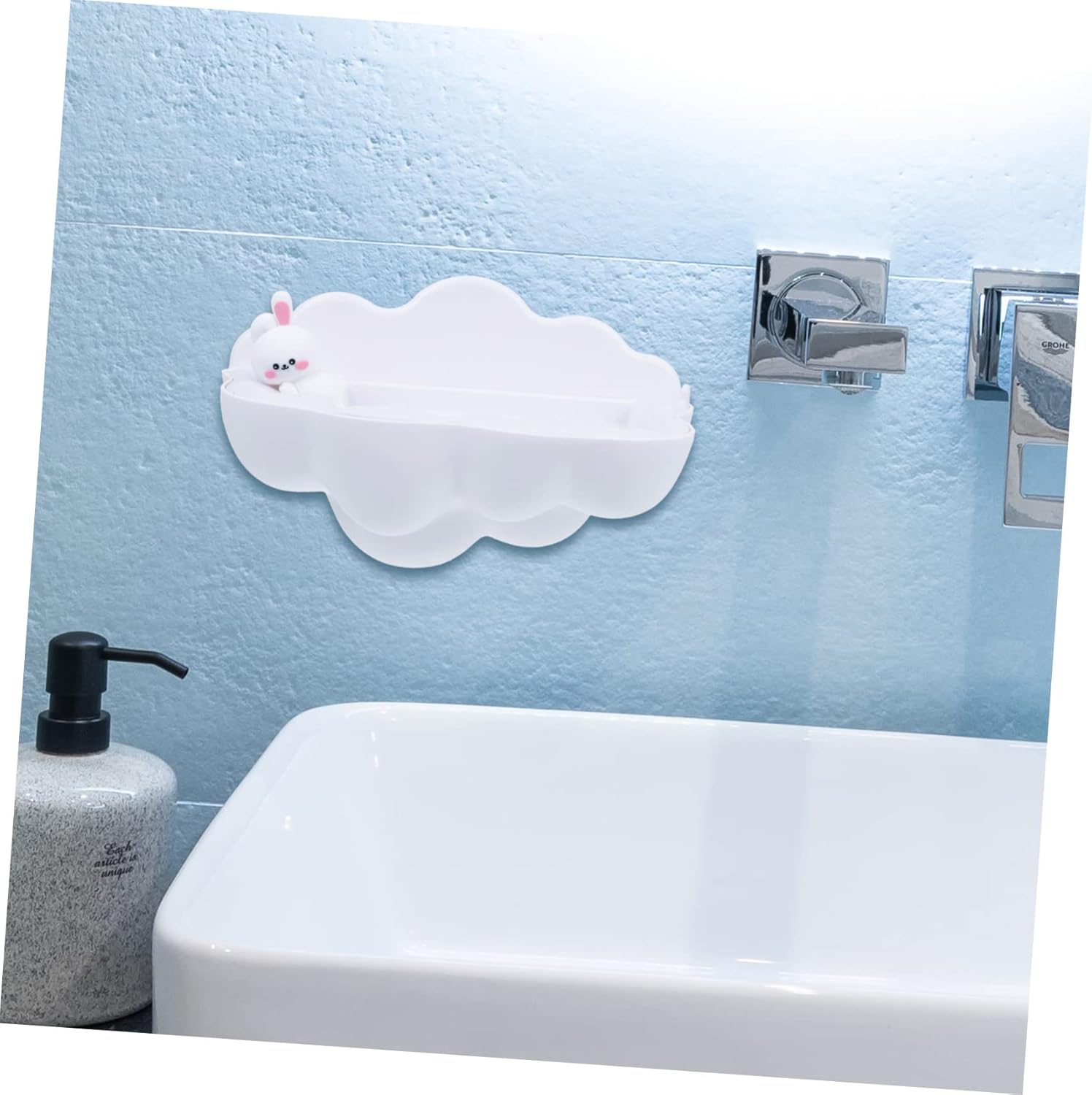 LIFKOME Non-Slip Bath Wall Soap Dish for Boys and Girls