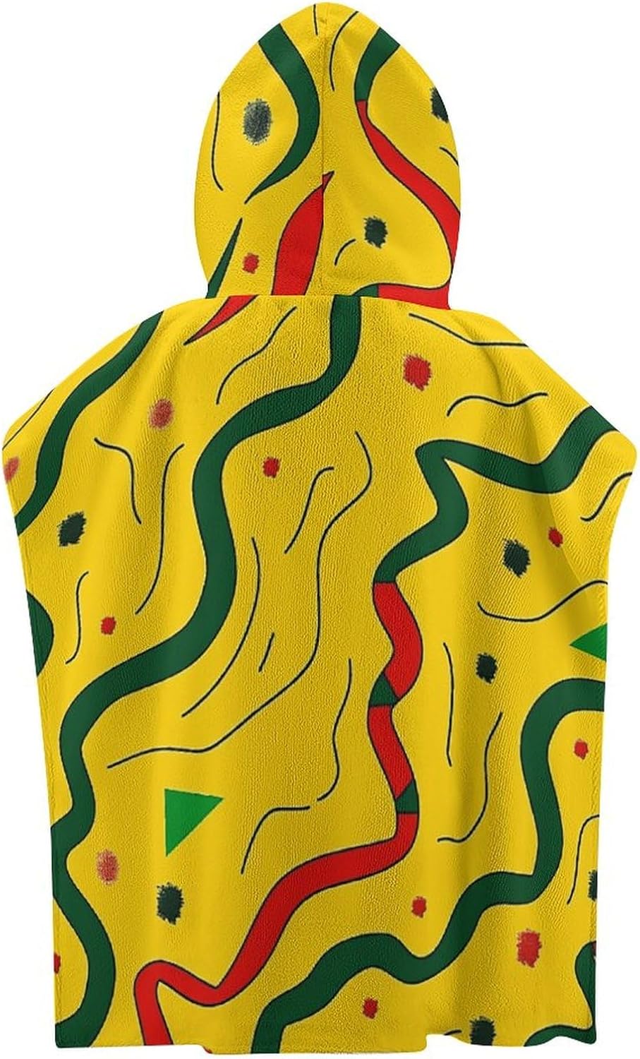 Kids Hooded Bath Towel with Wavy Lines