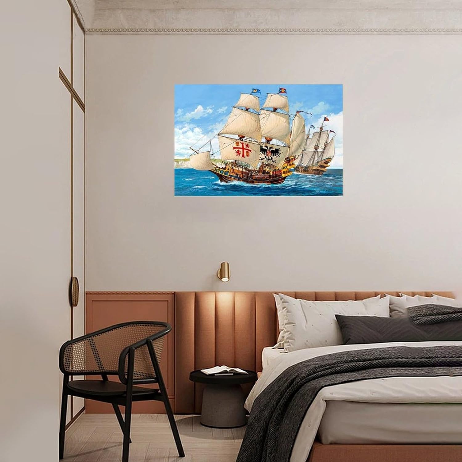 17th Century Spanish Sailing Ship Canvas Poster 30x20in