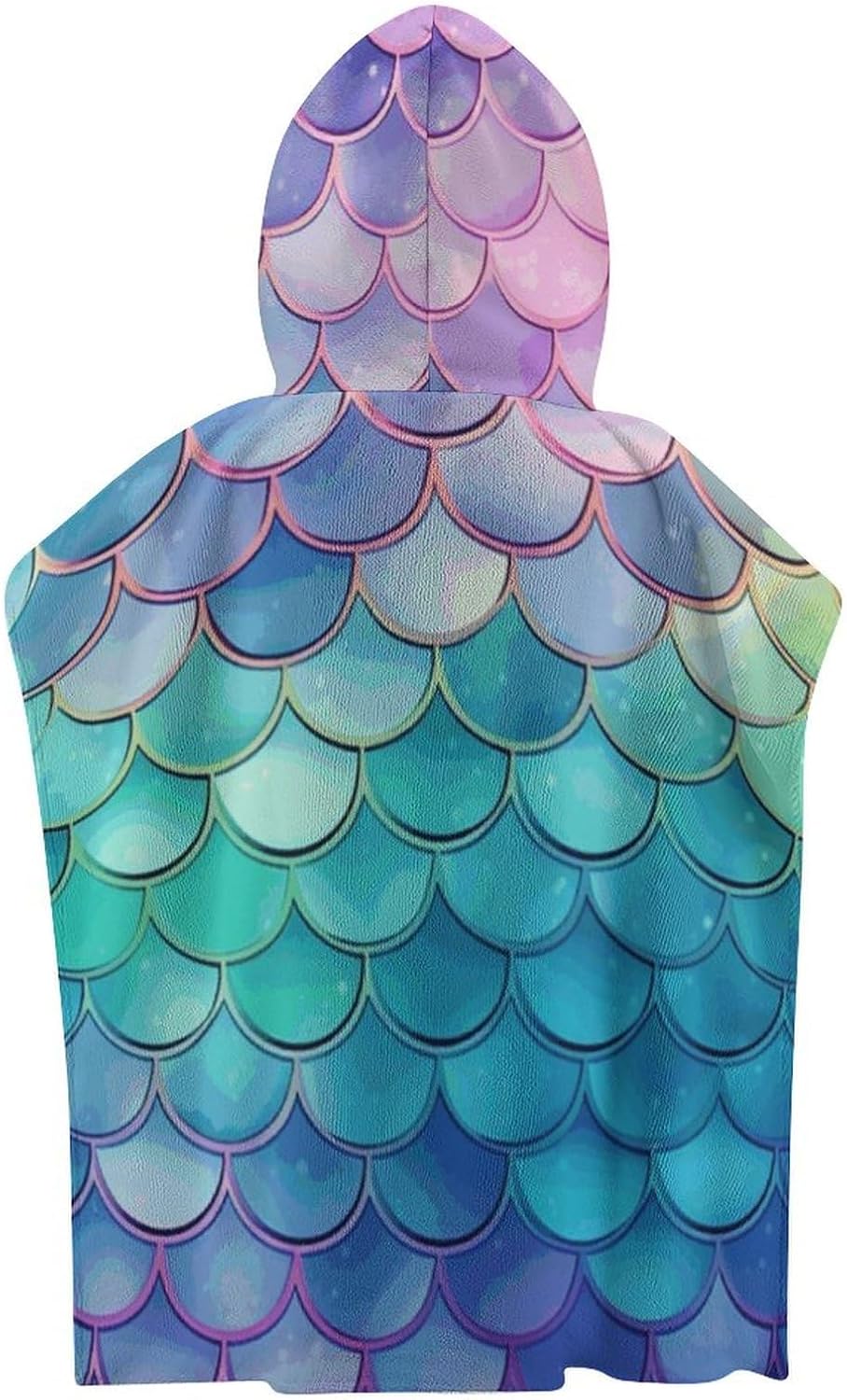 Kids Hooded Bath Towel Mermaid Print