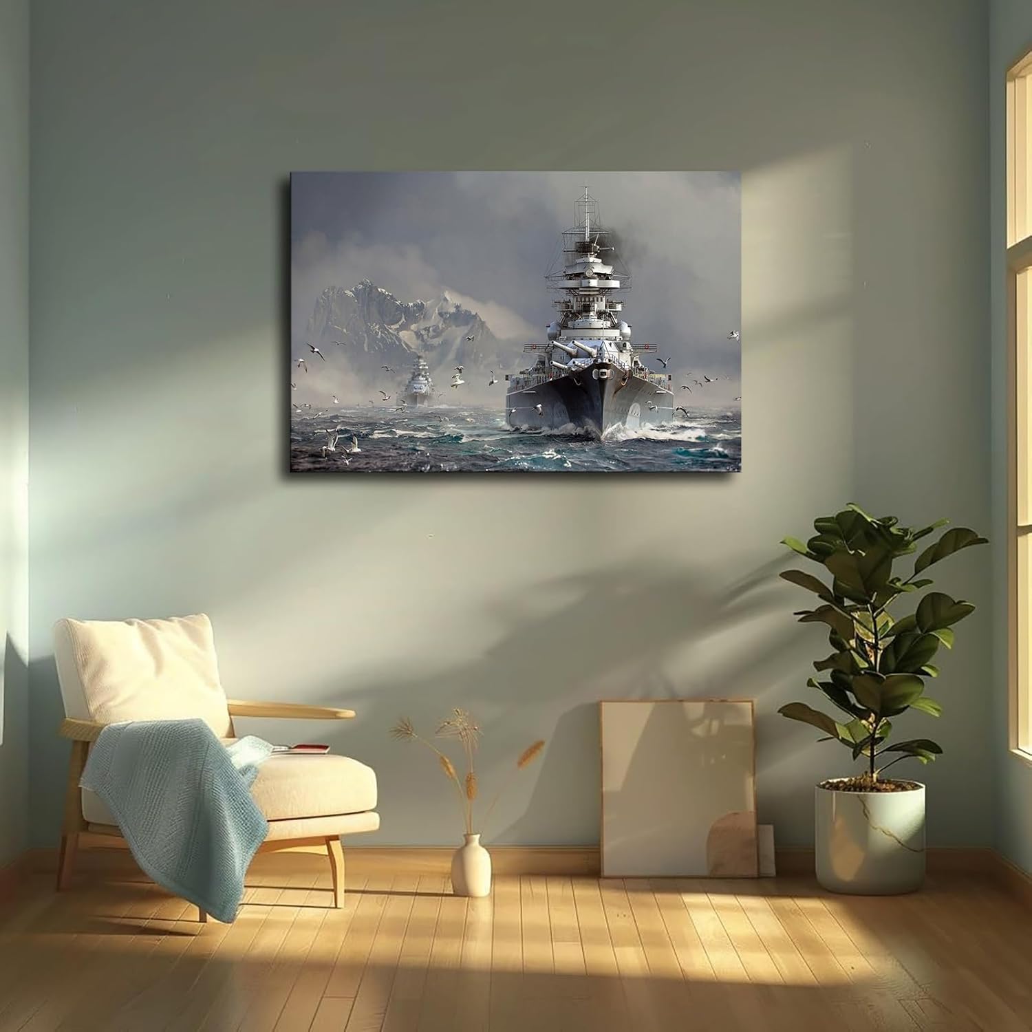 Bismarck Battleship Canvas Wall Art Poster Print