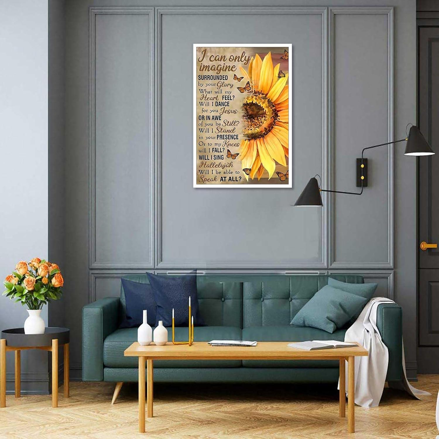 Sunflower Motivational Poster Please Be Positive