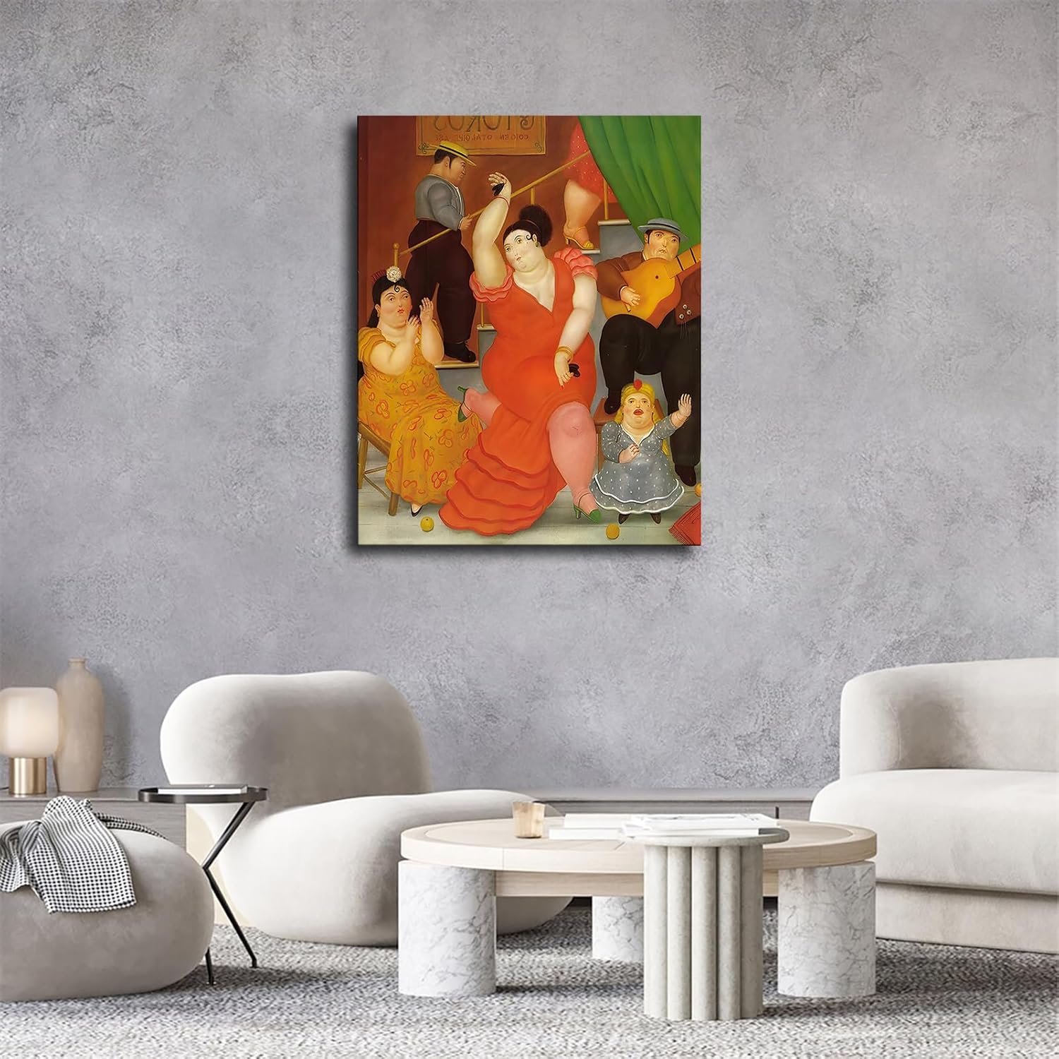 Flamenco Dance Poster by Fernando Botero 24x32 Inch Unframed Canvas Art