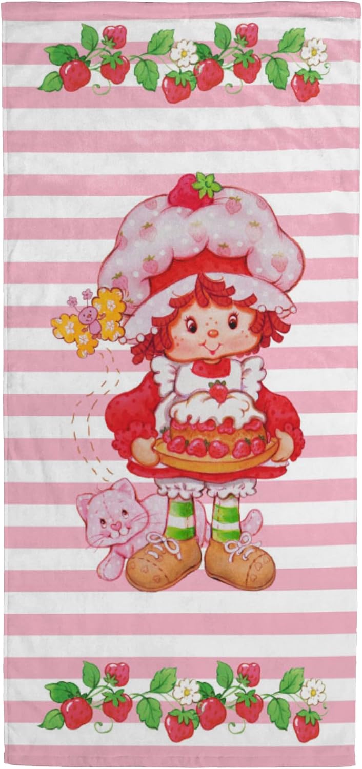 Jay Franco Strawberry Shortcake Bath Towel - 28 x 58 Inches 100 Cotton