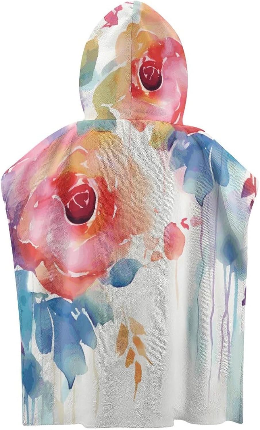 Watercolor Floral Kids Hooded Beach Towel