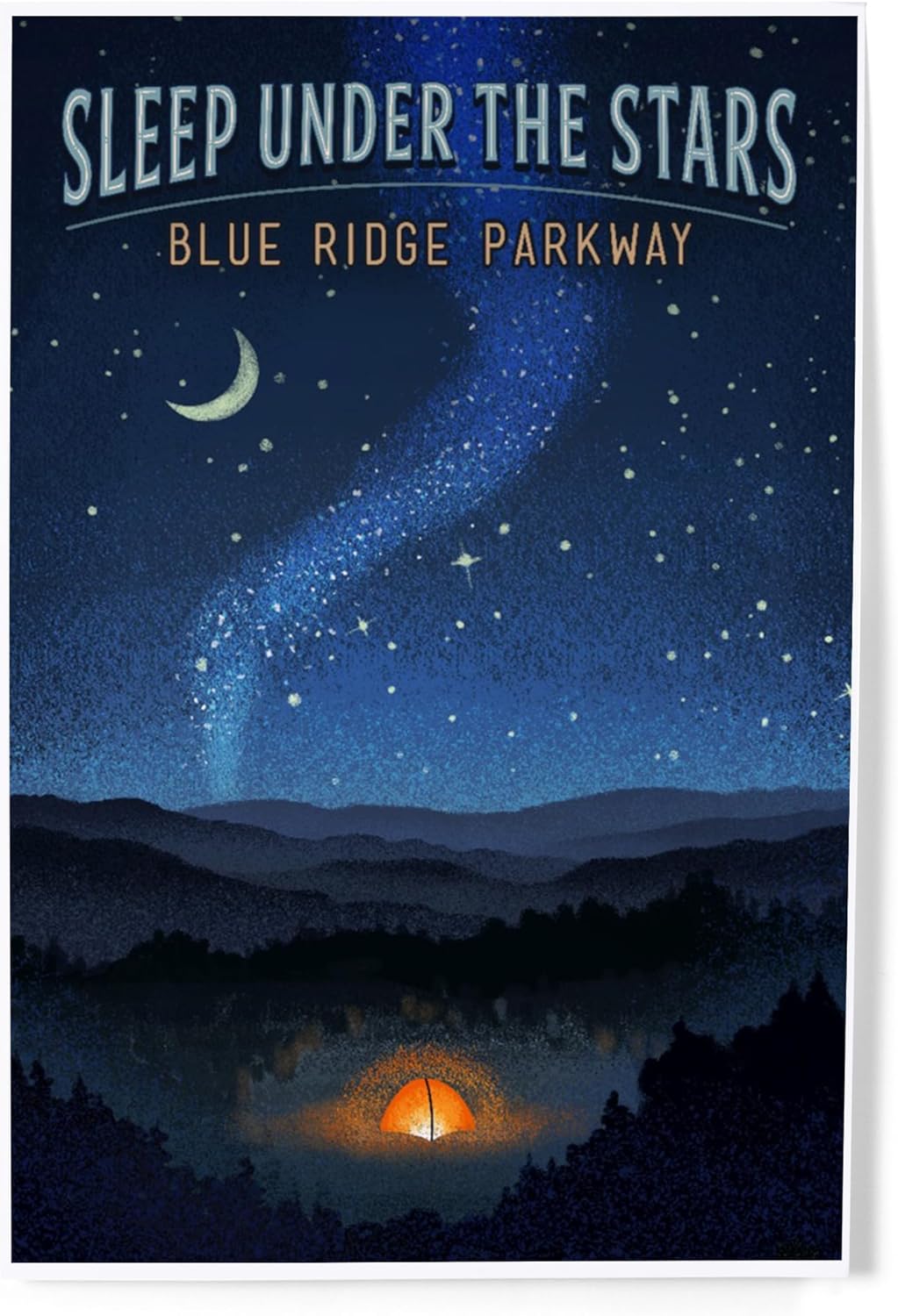 Lantern Press 8x12 Art Print Blue Ridge Parkway 1