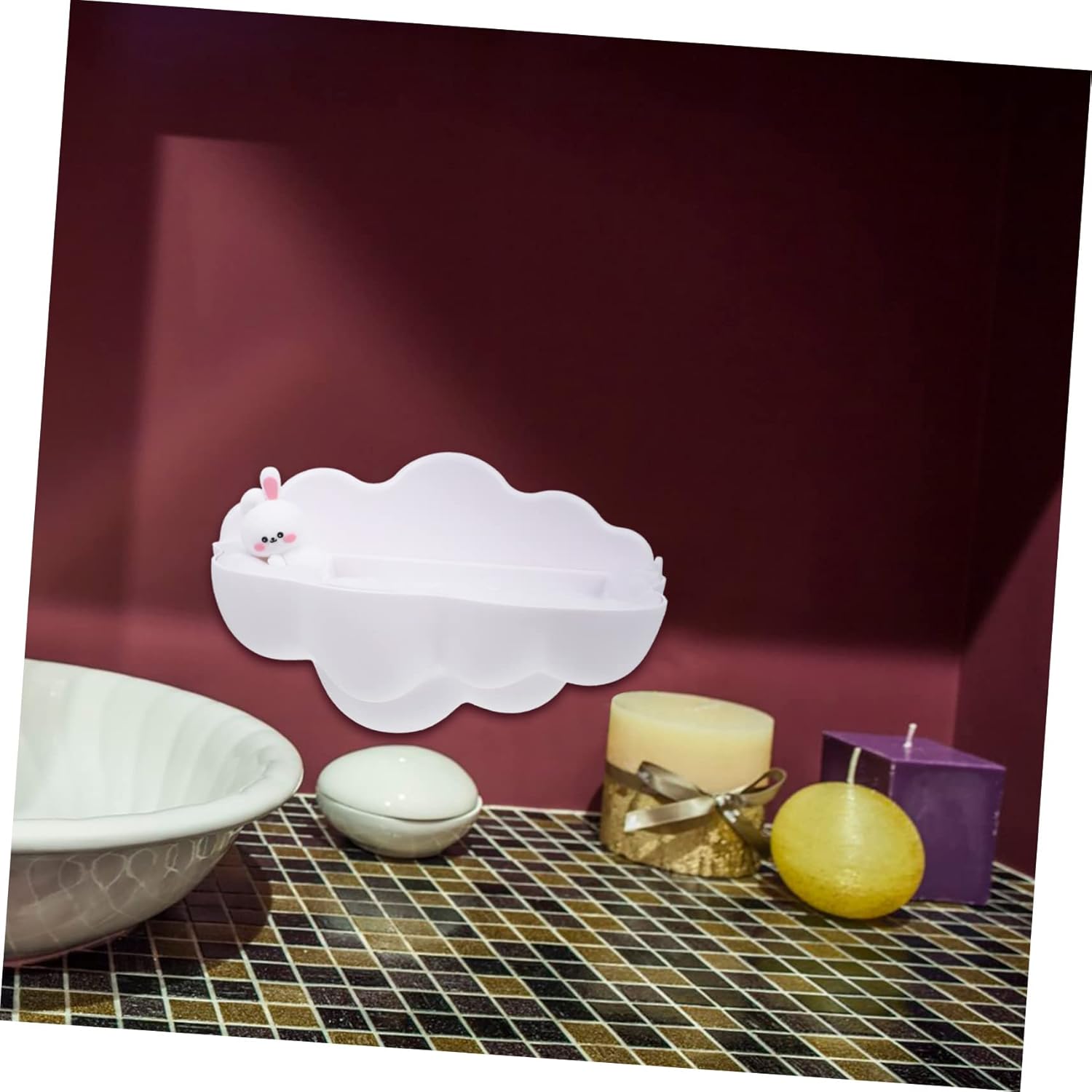 LIFKOME Non-Slip Bath Wall Soap Dish for Boys and Girls