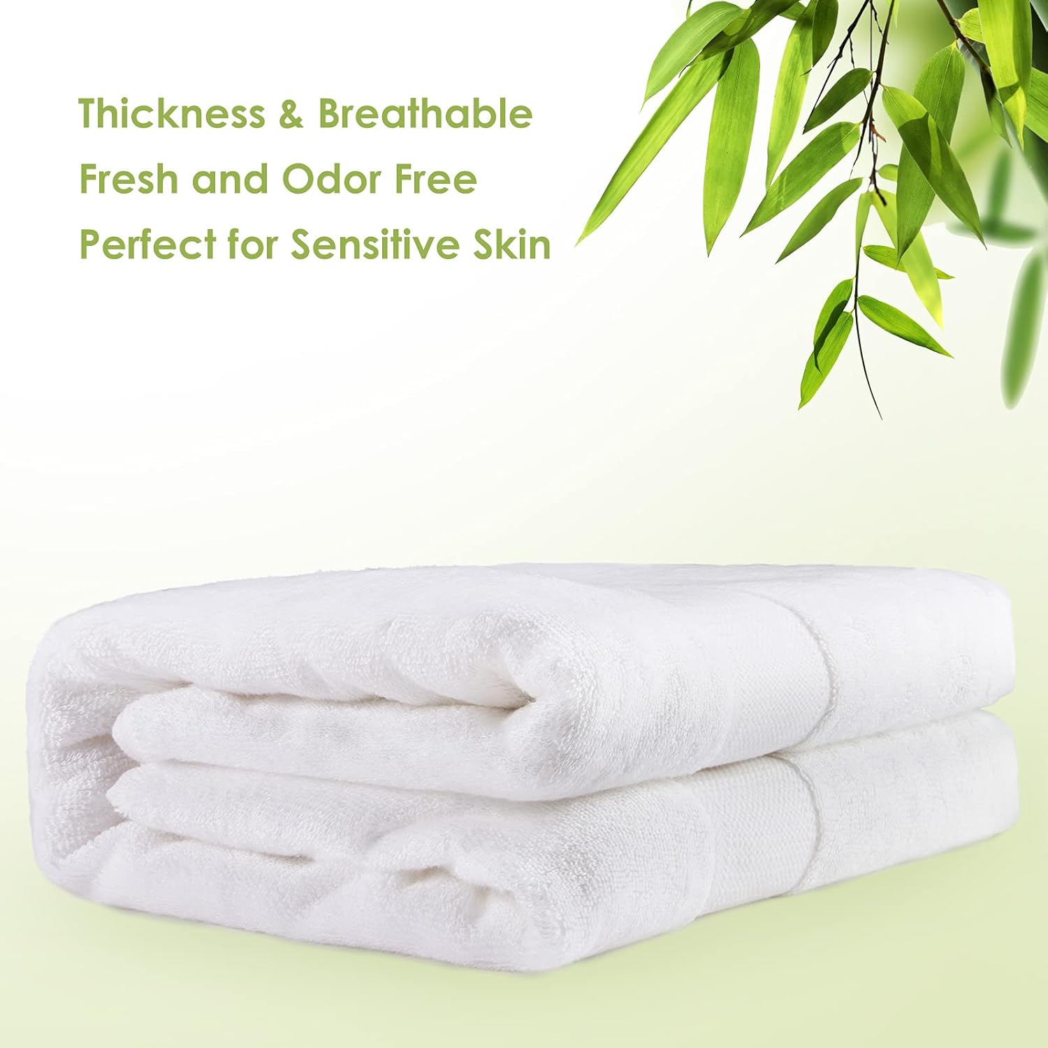 CANFOISON Extra Large Bath Towel 35x70 White