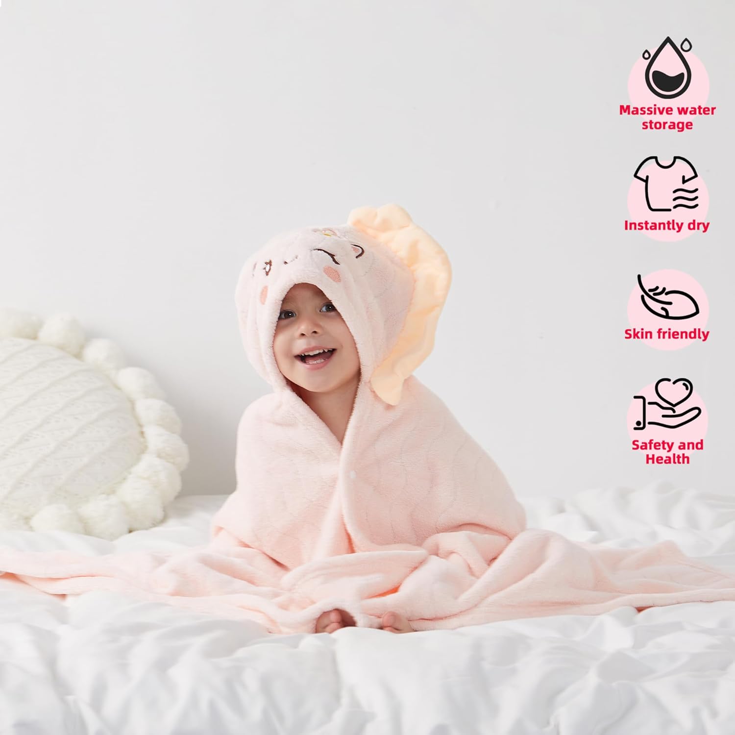 Yaiseiko Hooded Towel for Kids 2 Pack