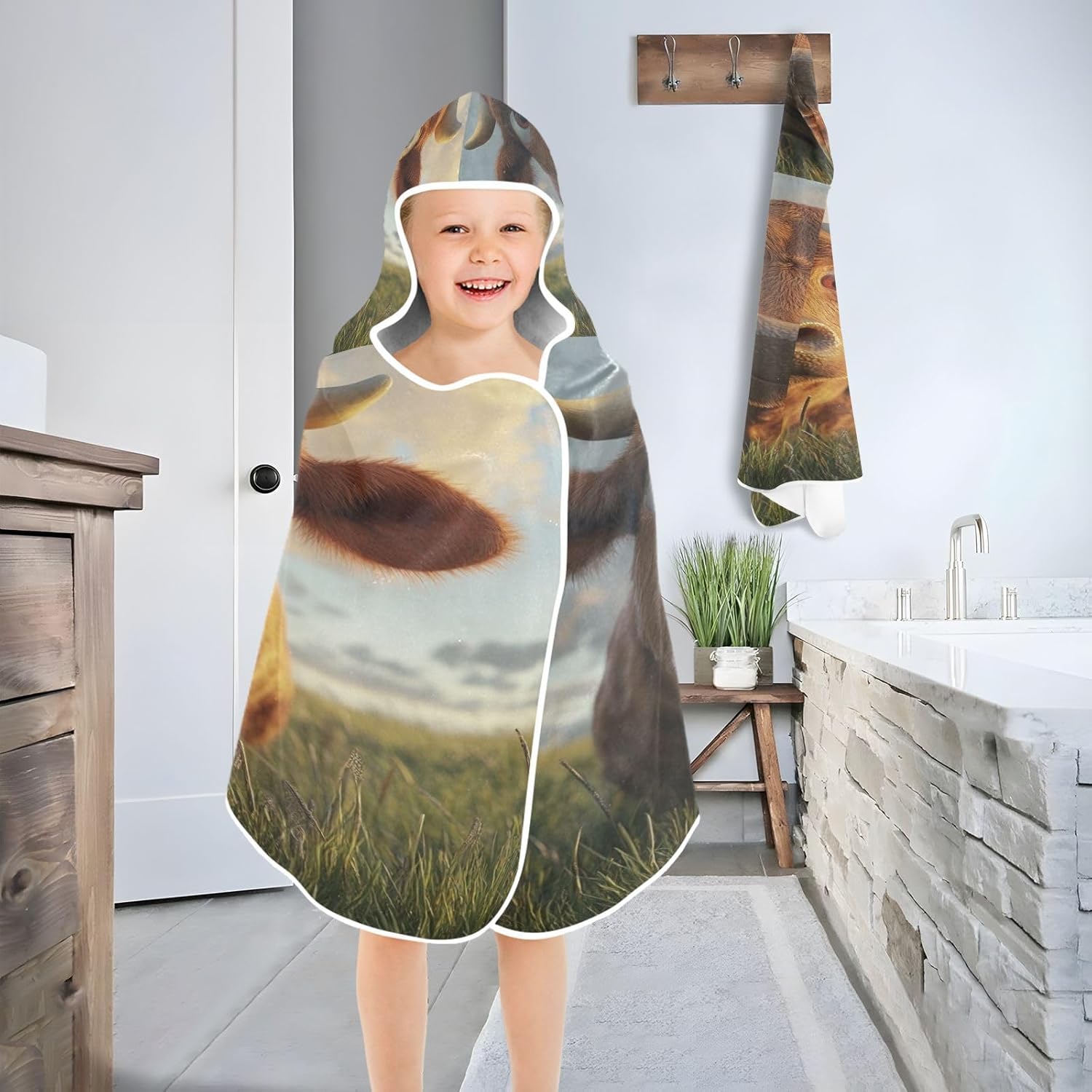 Kigai Cute Kids Hooded Bath Towel 50x235 Inch