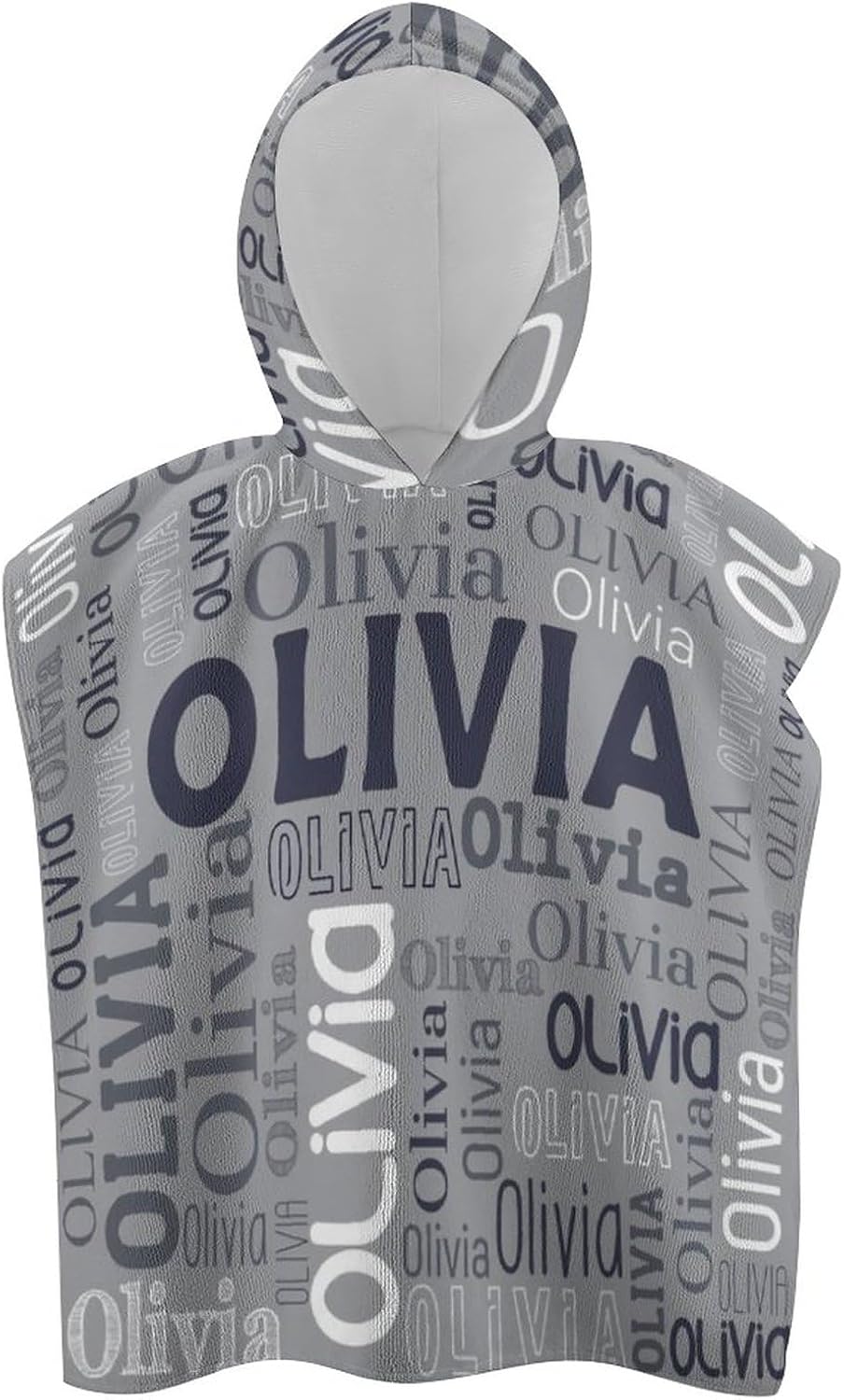Husguciy Personalized Kids Hooded Bath Towel with Name