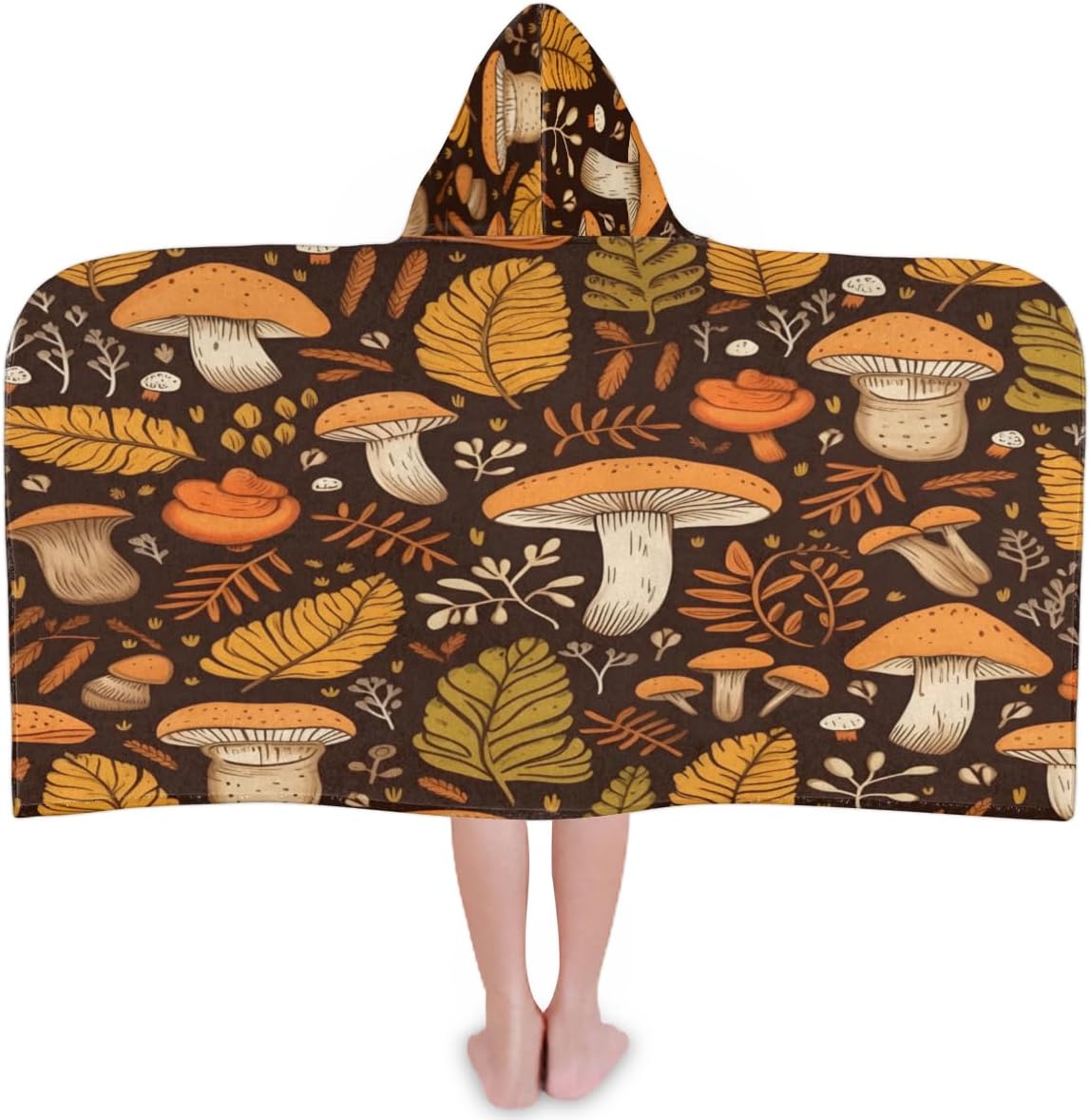 Pardick Kids Bath Towel with Hood and Mushroom Design