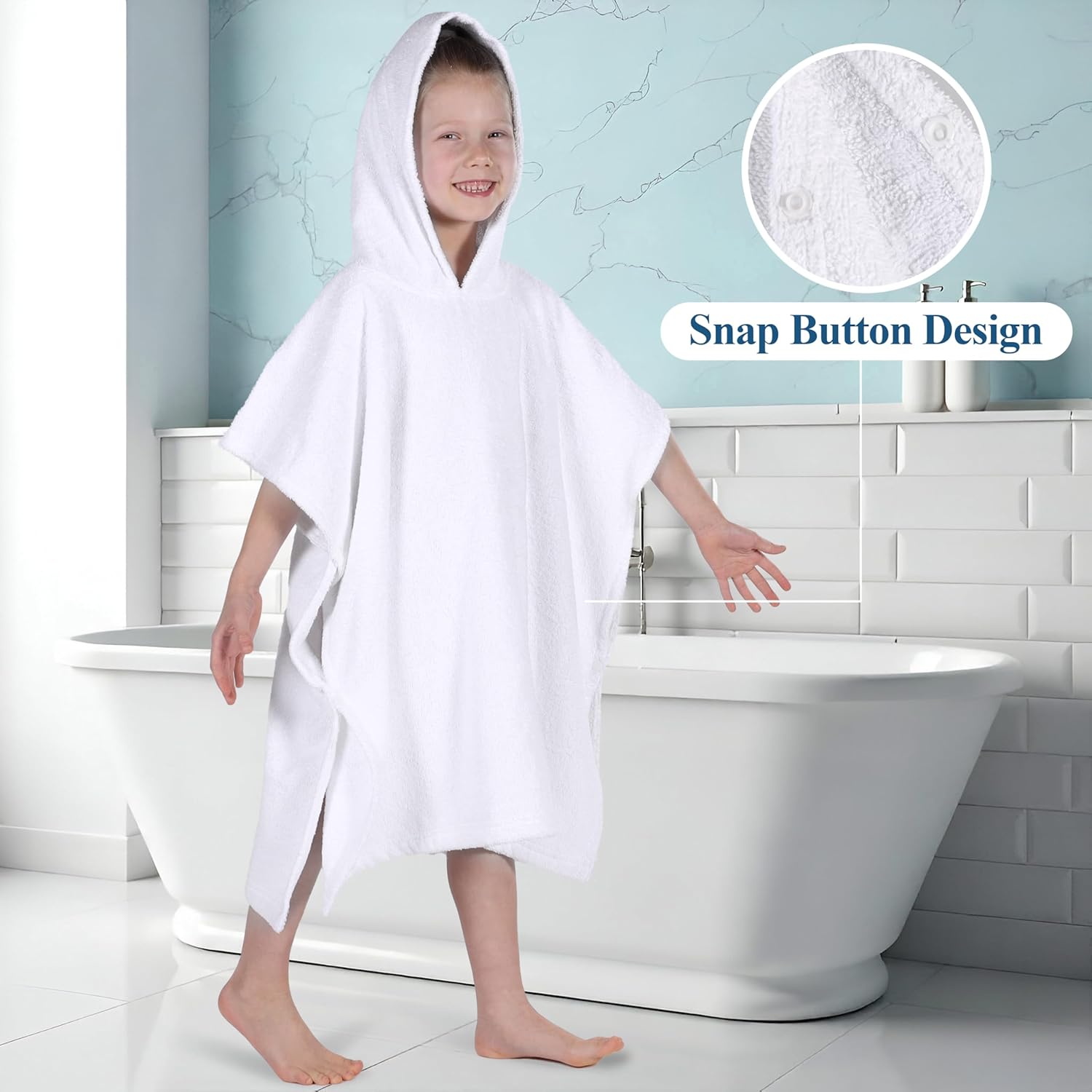 Superior Kids Cotton Terry Poncho with Hood