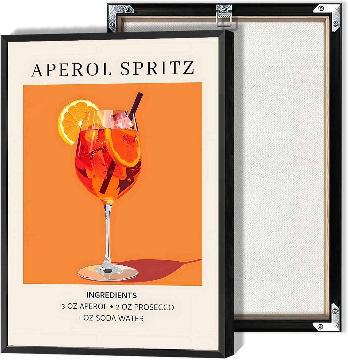 Vintage Cocktail Poster Framed 12x16in Wall Art
