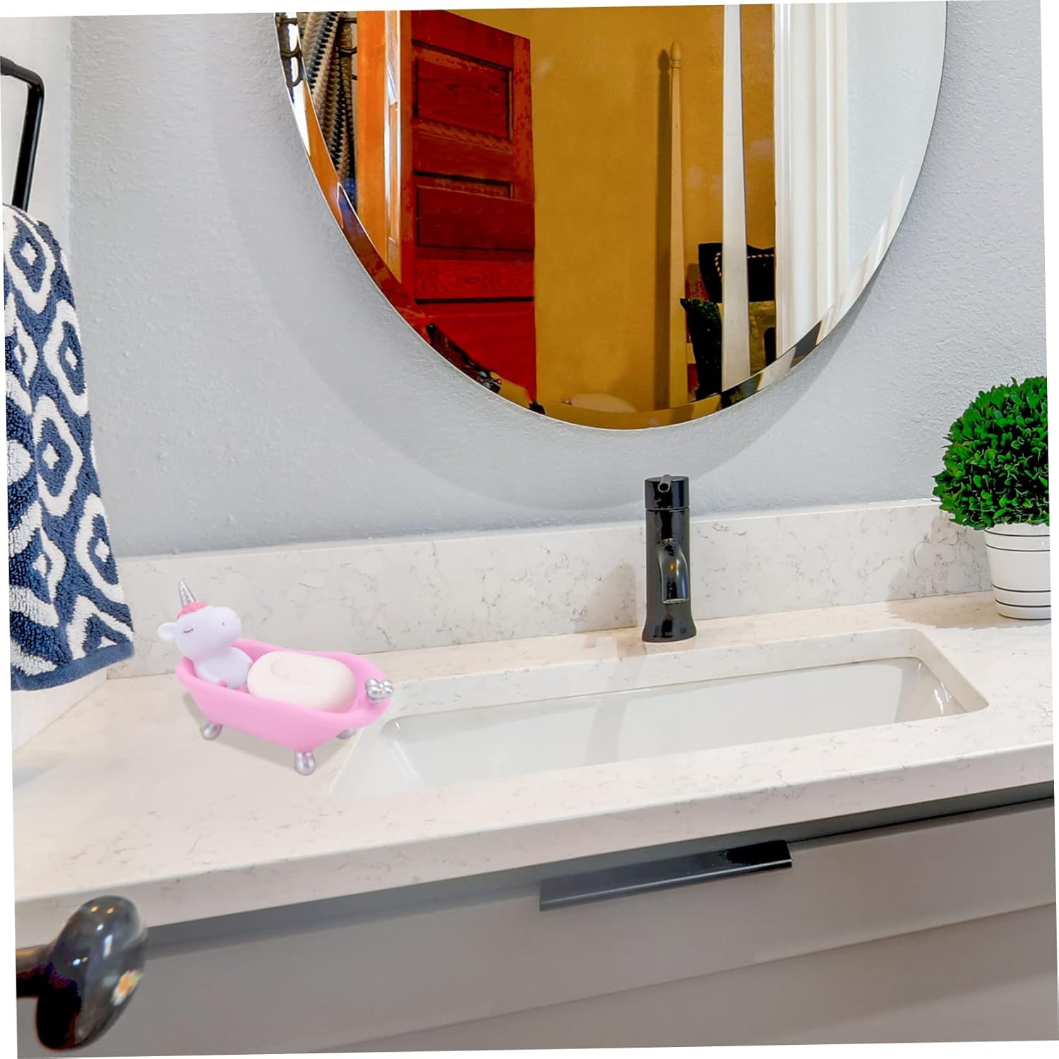 Adorable Unicorn Cartoon Soap Holder for Bathroom
