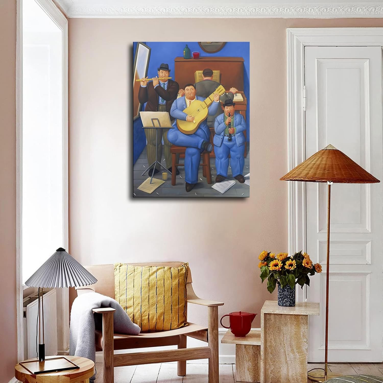 Fernando Botero Musicians Poster Canvas Wall Art