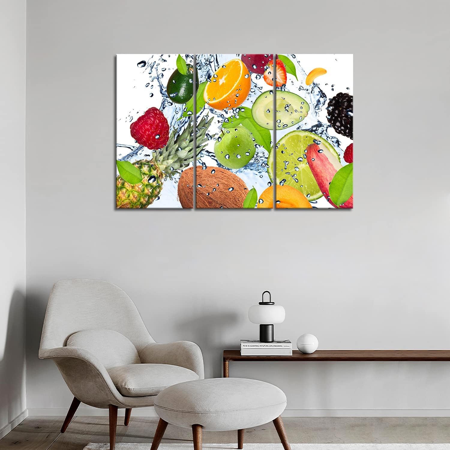 Colorful Fruit Wall Art 3 Panel Canvas Print