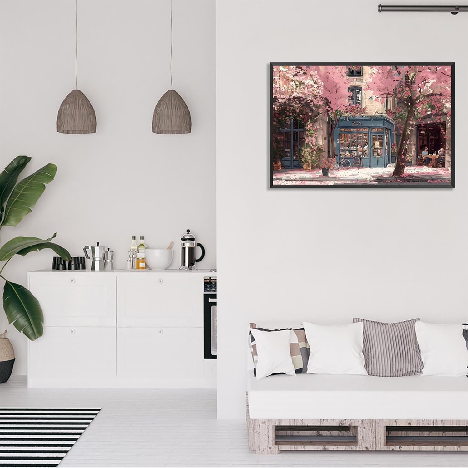 French Country Cherry Blossom Poster 24x36in Framed Decor