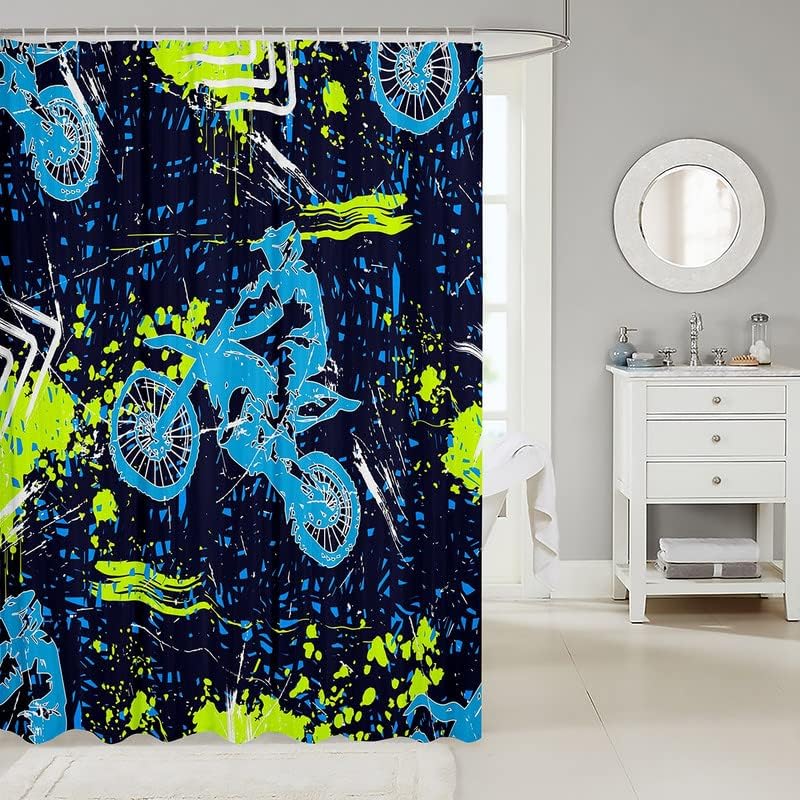 Feelyou Dirt Bike Kids Shower Curtain