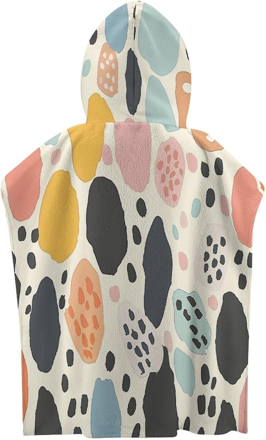 Kids Hooded Bath Towel with Dots and Circles