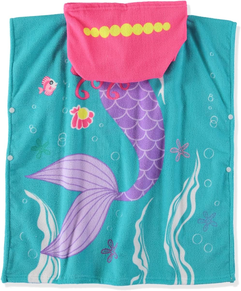 Wippette Mermaid Hooded Beach Towel for Kids 2-3T