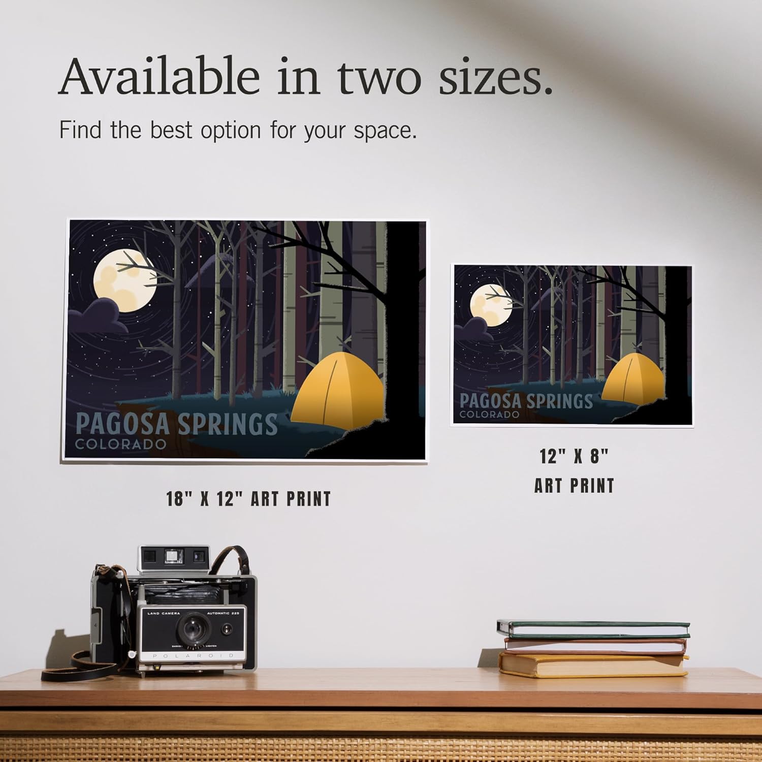 Lantern Press 8x12 Art Print Pagosa Springs Camping by Cliffside Pop Sky
