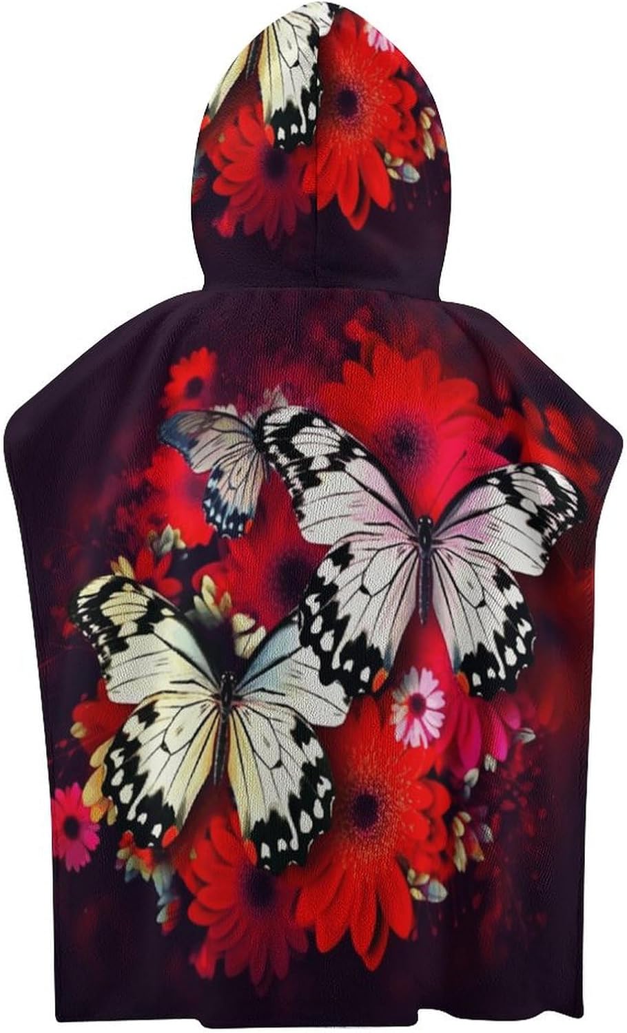 Colorful Kids Hooded Towel with Butterflies