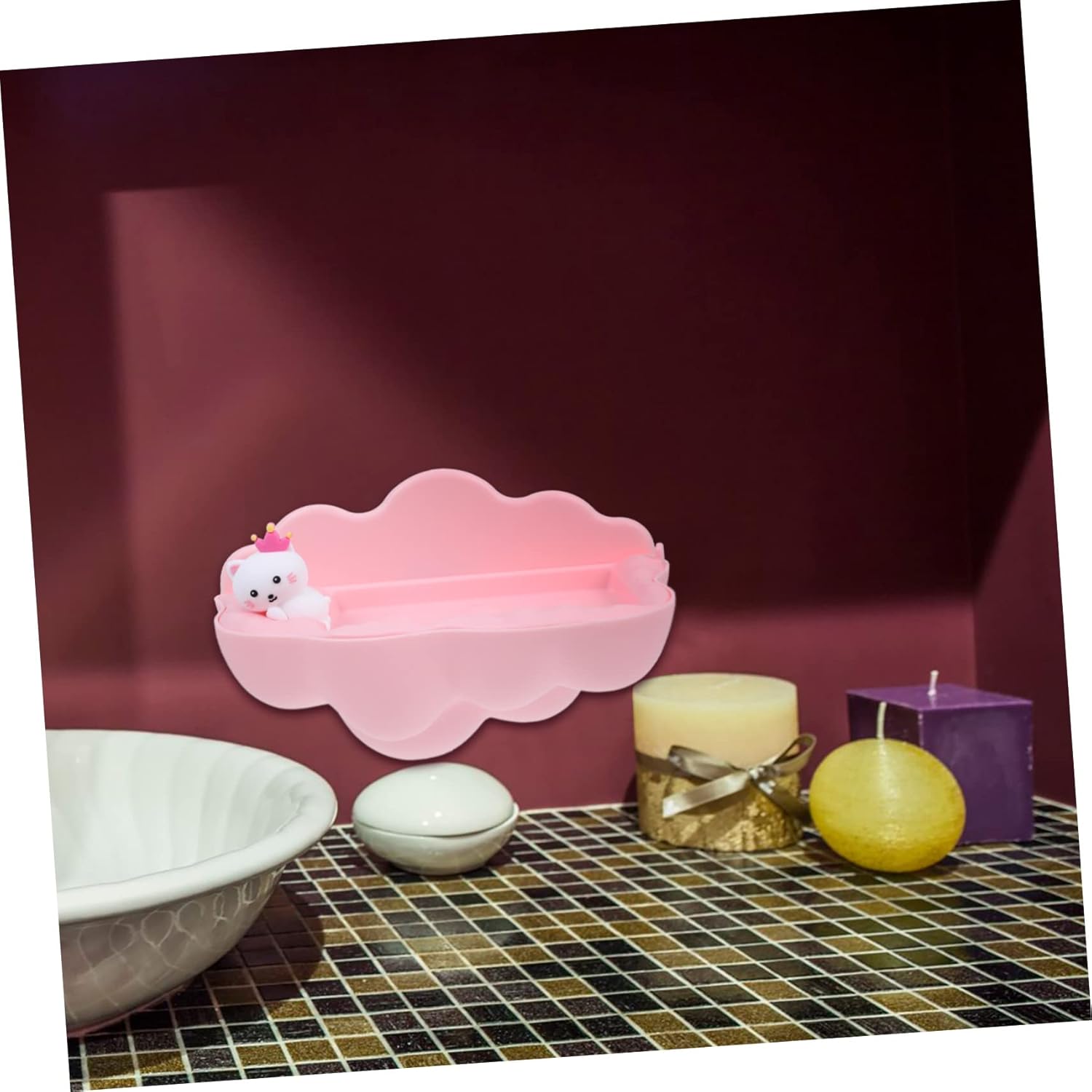 Wall-Mounted Cartoon Soap Dish for Bathroom and Kitchen